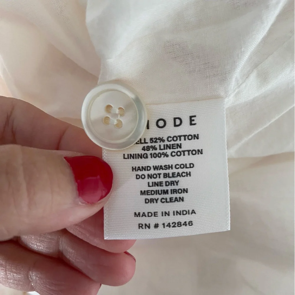 RHODE White and Red Polka Dot Midi Dress - Picture 8 of 12